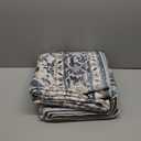 AMADA 5x7 Washable Area Rug for Living Room, Blue, Vintage Pattern