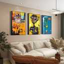 Canvas Framed Wall Art Large Size 24 X 32In 3 Pieces Of Modern Abstract Simple Posters Prints, Artwork Whether Hanging In The Living room Bedroom Kitchen Office Can Be Aesthetic Wall Decor