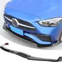 Front Bumper Lip Splitter Spoiler Compatible with Mercedes C-Class C300/ C43/ W206 2022-2025 (AMG Line Model Only), Gloss Black 3pcs Air Chin Body Kit Exterior Accessories