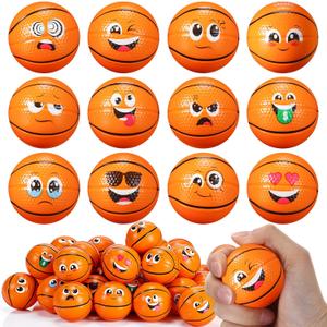 Libima 120 Pcs Mini Face Soccer Football Stress Balls Bulk 2 Inch Foam Sports Squeeze Balls Small Funny Anxiety Relief Toy for Kid Adult School Gift Class Prizes Party Decoration Supplies (White)