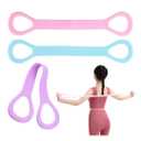 3pc Figure 8 Resistance Band, Arm Back Shoulder Exercise Bands, Elastic Rope Stretch Fitness Band, 8 Shaped Stretch Band for Chest Expander, Yoga Gym Fitness Pulling Rope