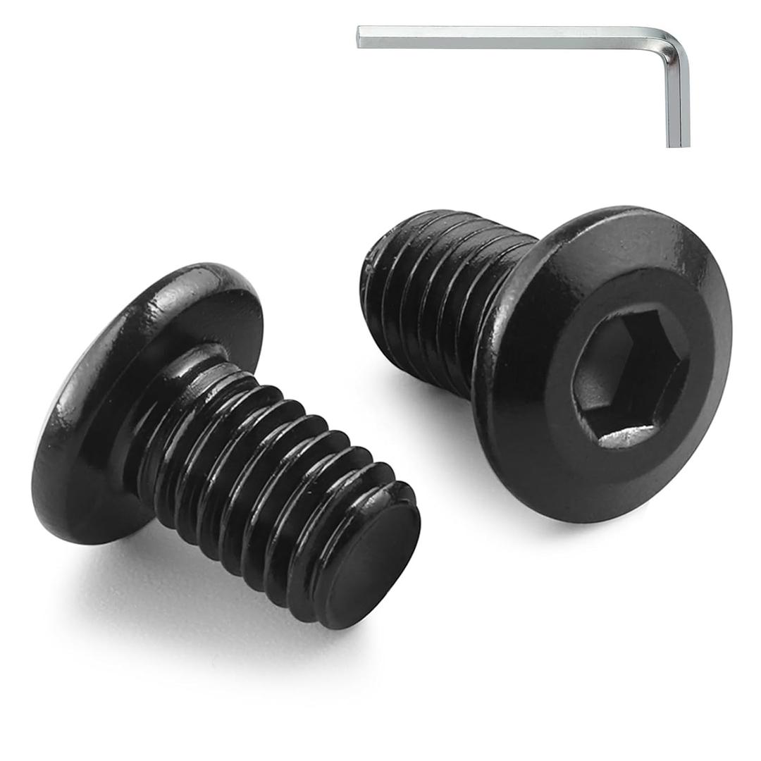 M8-1.25 x 12mm Flat Head Hex Socket Cap Screws Bolts 20Pcs, M8 Bolt 304 Stainless Steel Black Zinc Plated, Full Thread, with Hex Spanner
