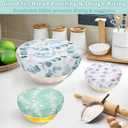 5-Size Reusable Beeswax Bowl Covers for Bread Proofing, Cotton Cloth Flexible Beeswax Wraps for Sourdough Bread Cover and Food Storage