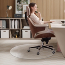 Evolve 36" x 36" Clear Office Chair Mat with Rounded Corners for Low Pile Carpets, Two Pcs