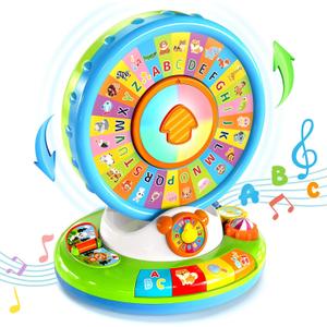 Duchong Learning Toy for Kids 1 2 3 Year Old Boys Girls, Spin and Sing Alphabet Zoo with Sounds, Interactive Educational Toys for Toddler 2-3, First Christmas 1st Birthday Gifts Toy (Multicolor)