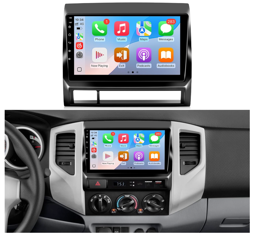 KuTaiTai Android Car Radio for Toyota Tacoma 2005-2015 with CarPlay Android Auto 9 Inch IPS Touchscreen for Tacoma Head Unit Stereo with GPS Navigation, Bluetooth, WiFi, Support J-B-L & Big Screen