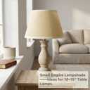 Khaki Empire Lamp Shades Set of 2, 5.9" 9.8" 6.6" Natural Linen Lampshades for Table Lamps, Small Spider Fitter Replacement Lamp Shades, Bulb Clip Adapters Included, No Assembly Required