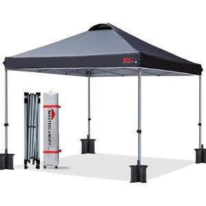 MASTERCANOPY Durable Pop-up Canopy Tent with Roller Bag (10x10, Black) MASTERCANOPY Durable Pop-up Canopy Tent with Roller Bag (10x10, Black)