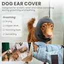 Nanaki Calming Hoodie Dog Ear Covers-No Shake Hematomas Ear Wraps for Dogs, Adjustable Head Wrap Muffs Noise Cancelling Protector, Anxiety Relief, Fireworks & Grooming Bathing, 4th of July, Vet Visit, Large