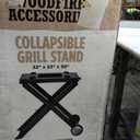 Ninja XSKSTAND Woodfire Collapsible Outdoor Grill Stand, Compatible with Ninja Woodfire Grills (OG700 Series), Foldable, Side Utensil Holder, Weather-Resistant, Black
