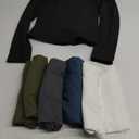 5 Piece Women's T-Shirts Turtleneck Long Sleeve Tops High Neck Fitted Layering Warm Base Fall Winter Basic Tees, S