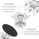 12 PCS Silver Crystal Flower Tea Light Holder, Bulk Glass Tealight Candlestick with Metal Base, Votive Candle for Table Centerpiece, Wedding,Parties Decor, Nice Gift