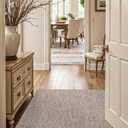 Color&Geometry Ultra Thin Indoor Door Mat, (FOLD) 24"x36", Light Brown Linen