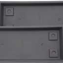 The HC Companies 23.5 Inch Venetian Rectangular Plant Saucer, Lightweight UV-Resistant Plastic Outdoor & Indoor Flower Pot Tray, 2-Pack Plant Pot Trays for Garden & Home Decor, Warm Gray