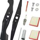 72531-VH7-000 & 72511-VL0-S00 Mulching Blades Kit Compatible with Honda HRR216 HRX217 HRN216, Complete Maintenance Kit with Air Filter Spark Plug Oil Filter Tool
