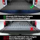 LASFIT Truck Tailgate Mat 2019-2026 for Chevrolet Chevy Silverado & GMC Sierra 1500 (Not Fit Multipro Tailgate), All Weather TPE Tailgate Protector Liner Replacement (Not Fit Drop-in Liners)