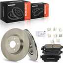 A-Premium 12.28 In(312mm) Rear Vented Brake Rotors & Ceramic Pads Kit