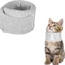 Cat Neck Brace, Adjustable Breathable Elizabethan Collar for Pet After Surgery Recovery Cat Neck Cervical Cone for Small Dogs Puppies Kittens with Neck Circumference 6.3-8.6 Inch (X-Small,Grey)