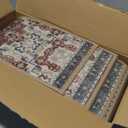 Non Slip Stair Treads for Wooden Steps 15PCS - 8"x30" Indoor Safety Carpet, Edging Mats with TPE Adhesive Backing, Pet and Elderly Friendly Stair Rugs (Annatto)