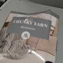 Carriediosa Chunky Knit Throw Blanket 50" X 60", 100% Hand Made Large Chenille Loop Yarn Soft Fluffy Throws for Couch Sofa Bed, Big Crochet Cozy Heavy Thick Cable Woven Blankets, Taupe