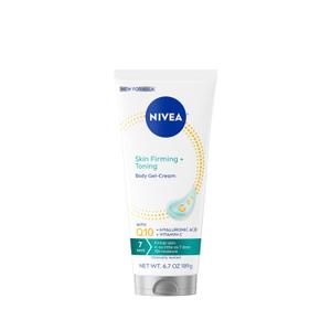 NIVEA Skin Firming & Toning Body Gel Cream with Q10, Hyaluronic Acid and Vitamin C, Mothers Day Gifts, 6.7 Oz Tube