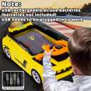 Gifts2U Musical Steering Wheel Racing Car Toy for Kids, with Music and Light Simulated Learning Driving Cars Adventure Toys Competition Game Birthday Gift for Boy Girl Toddler (Yellow)