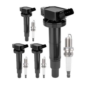 4PCS UF333 Ignition Coils & Iridium Spark Plug Compatible with Toyota Camry RAV4 Highlander Corolla, Lexus HS250h 2001-2012 L4 2.0L 2.4L# UF-333 90919-02244