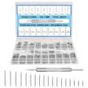 360Pcs 8-25mm Watch Band Pins, Diameter 1.5mm Watch Band Spring Bar Link Pins with Strap Link Pin Remover Tool, Watch Repair Kit for Most Kinds of Stainless Steel Watch