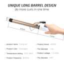 Hoson 1 Inch Curling Iron Professional Ceramic Tourmaline Coating Barrel Hair Curler, LCD Dispaly with 9 Heat Setting(225F to 450F for All Hair Types, Glove Include)