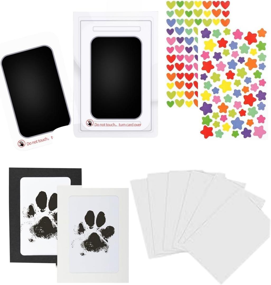 4 x PERZUMI Paw Print Kit for Dogs, 2 Pack, Inkless Clean Touch 2.3×3.7 in, Paw Print Kit for Dogs and Cats, Mess-Free for Puppies Kittens Pet Memorial