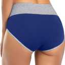 Annenmy Postpartum Underwear Women High Waisted Cotton Underwear Breathable C Section Panties Tummy Control Briefs (L)