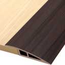 Vinyl Door Threshold Flooring Transition Strip Self Adhesive Carpet Edging Strip for Laminate Doorway Edge Threshold from 2/5" to 3/5" (Brown Wood Grain, 3.3 Ft)