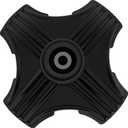 3/4 Inch Self Standing Rubber Cane Tips, Heavy Duty Non Slip Quad Base Walking Cane Tips, Durable 4 Prong Cane Tip Replacement, Rubber Tips for Canes and Walking Sticks, Cane Accessories for Seniors (Black)