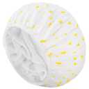 Auban Shower Cap, Shower Cap for Women Terry Cloth Lined EVA Exterior Reusable Double Layer Waterproof, Large Bath Hair Cap for All Hair Lengths (Yellow)