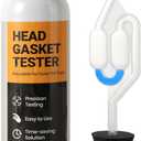 6.76 fl. oz Head Gasket Tester Kit, 100+ Tests, Includes Rubber Stopper & Clear Tube, Quickly Detects Leaks for Most Engine Systems, Compatible with Cars, Trucks, SUVs