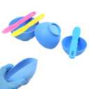 Dental Lab Mixing Bowl Rubber Flexible Plastic Spatula for Alginate Impression Plaster Materials (6Pcs)