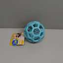 JW Pet HOL-ee Roller, Dog Toy Puzzle Ball, Natural Rubber, Medium (4.5 Inch Diameter), Blue