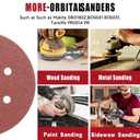 100 PCS 6 Inch Sanding Discs 60 Grit, 6 Hole Hook and Loop Sandpaper, Round Orbital Sand Paper Discs for Sander