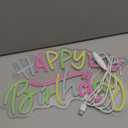 Happy Birthday Neon Sign, Birthday LED Neon Light for Party Colorful Happy Birthday LED Sign for Wall Decor Bday Party Decoration Celebration Gift Dimmable USB Powered(14.9"*9.9")