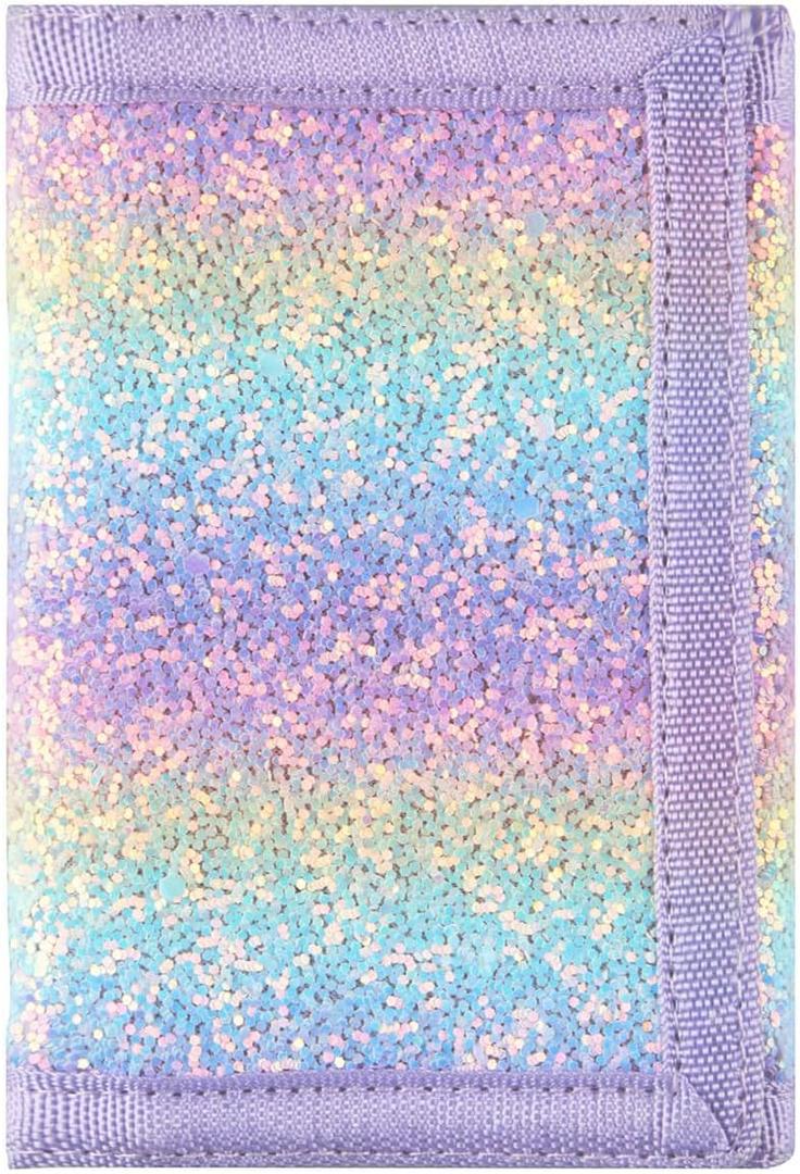 Kids Wallet for Girls, Little Girls Wallet for Kids, Purple Wallets for Teen Girl, Toddler Wallets with Coin Pocket, RFID Tween Child Christmas & Birthday Gift (Rainbow03)
