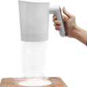 Electric Flour Sifter, Handheld Battery Operated Stainless Steel Mesh Shaker, Cup Shape Powder Shaker Strainer Kitchen Cooking Baking Pastry Tools 4 Cup/1L Capacity(White)
