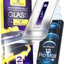 Defenslim for iPhone 12 PRO MAX Screen Protector (2Pack), Easy Auto-Dust & Align Install Kit, 6.7" Tempered Glass, 9H Hardness, Ultra HD Clear, Case Friendly, WonderShield