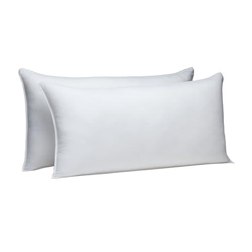 Amazon.com: Amazon Basics Down-Alternative Pillows for Stomach and Back Sleepers, Soft Density, 20 x 36 inches, 2-Pack, White : Home & Kitchen