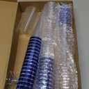 Jingmore 36 Pcs Plastic Champagne Flutes 4.5 oz Clear Disposable Wine Glasses Cocktail Cup Champagne Glass for Mother's Day Wedding Graduation Summer Birthday Party Favor (Blue)