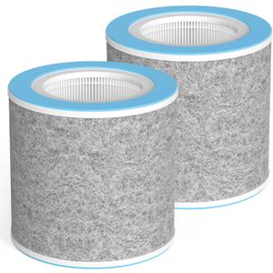 2 Packs HP102 Replacement Filters Compatible with Shark HP102 & HP102PET & HC452 & HP132 & HC450 & HC451 & HC455, True HEPA for Fine Particles, Compare to Part #HE1FKPET, HE1FKBAS