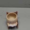 Cute Face Planters Succulent Pots, Funny Rocking Chair Reading Head Flower Planter Cactus Pot with Drainage Hole for Indoor Outdoor Plants, Unique Plant Lover Gifts