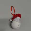 4.7 Inches Christmas Baseball Ornament with Red Santa hat, 2025 Resin Christmas Ball Ornaments for Christmas Tree Decoration, Holiday Hanging Balls Baubles for Home Party Supplies