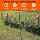 50 Pack Electric Fence Posts,48 Inch/4FT Step-in Plastic Posts for Farm and Garden,Temporary Sturdy Fencing System for Electric Fencing and Yard Protection, Green