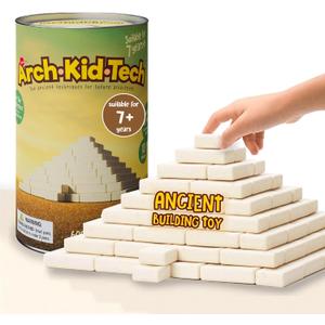 Taksa Toys Ancient Pyramid Egypt Stem Toys Educational Stackable Building Blocks Bricks for Kids Ages 7 8 9 10+ Years Old, Creative Architectural Learning Games, Montessori Toys for Children, 122 Pcs