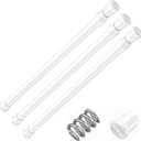AIZESI Spring Tension Curtain Rods Short Tension Rod (White,17" to 28"-3Pcs)
